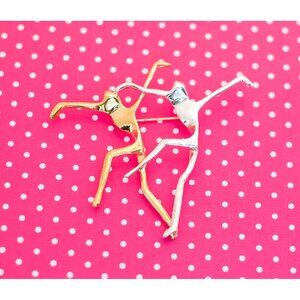 Vintage Dancing Folks Brooch - P21